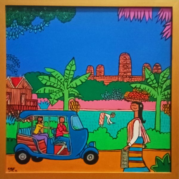 Tuktuk in Cambodia, 50x50 cm / 19x19 in.